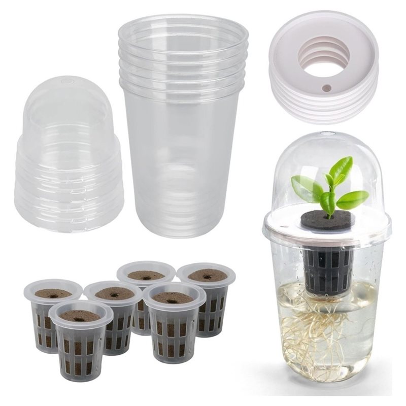 Hydroponic Kit - [A93Z！] 水耕栽培用育苗カップ、卓上温室、水耕栽培システムキット。種まき、発芽、植物の増殖に最適。