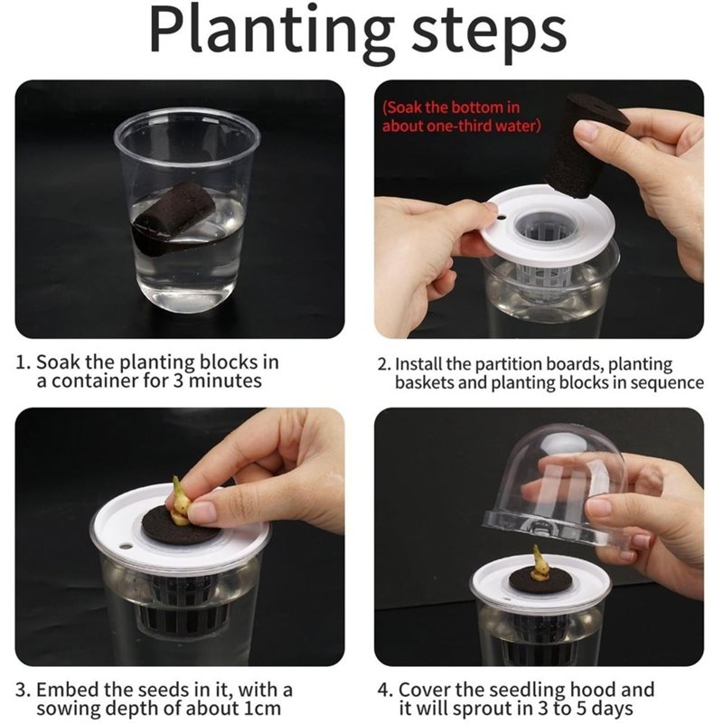 [A93Z！] 水耕栽培用育苗カップ、卓上温室、水耕栽培シス - Hydroponic Kit のレビューと価格