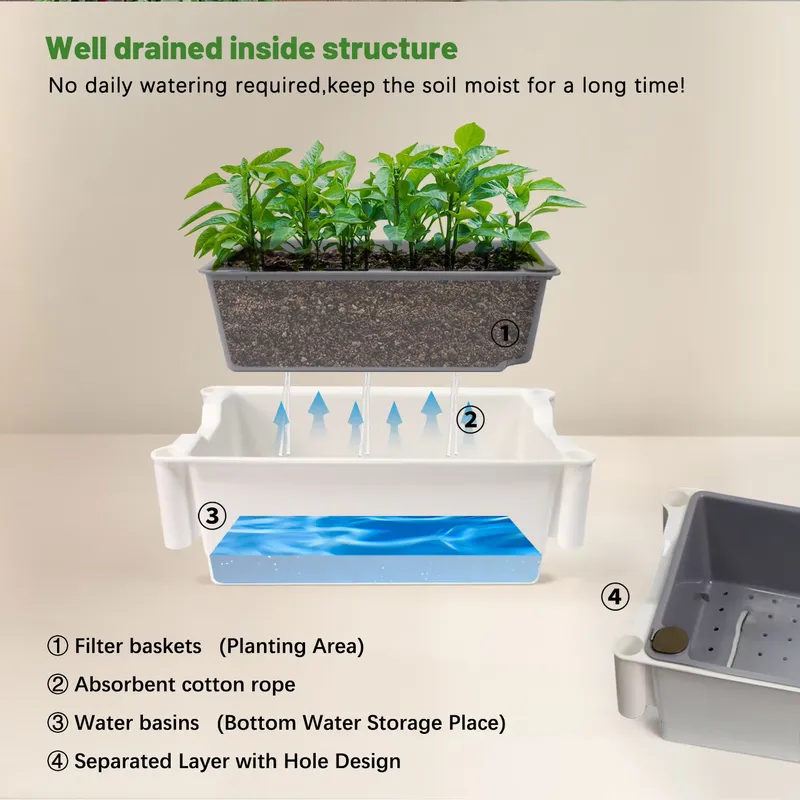 移動式垂直型3段自動給水スマートガーデンプランターボックスス - Vertical Planter のレビューと価格