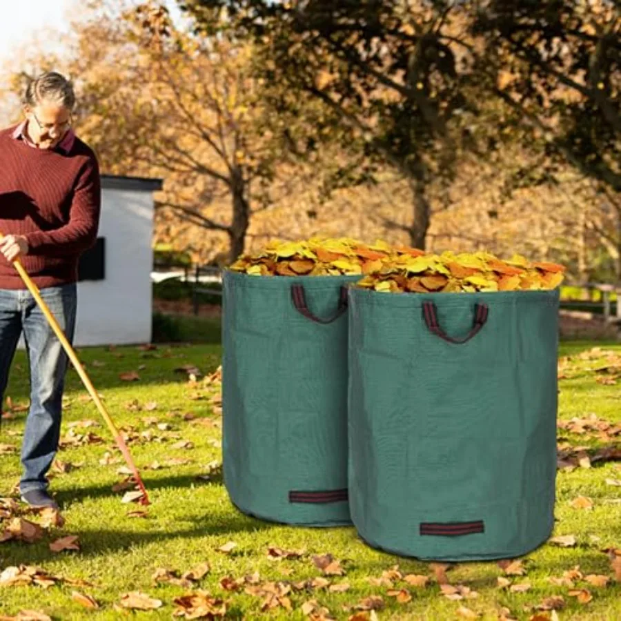 持ち運びや保管が簡単な、庭用大型ゴミ袋。300Lの折りたたみ - Grow Bag のレビューと価格