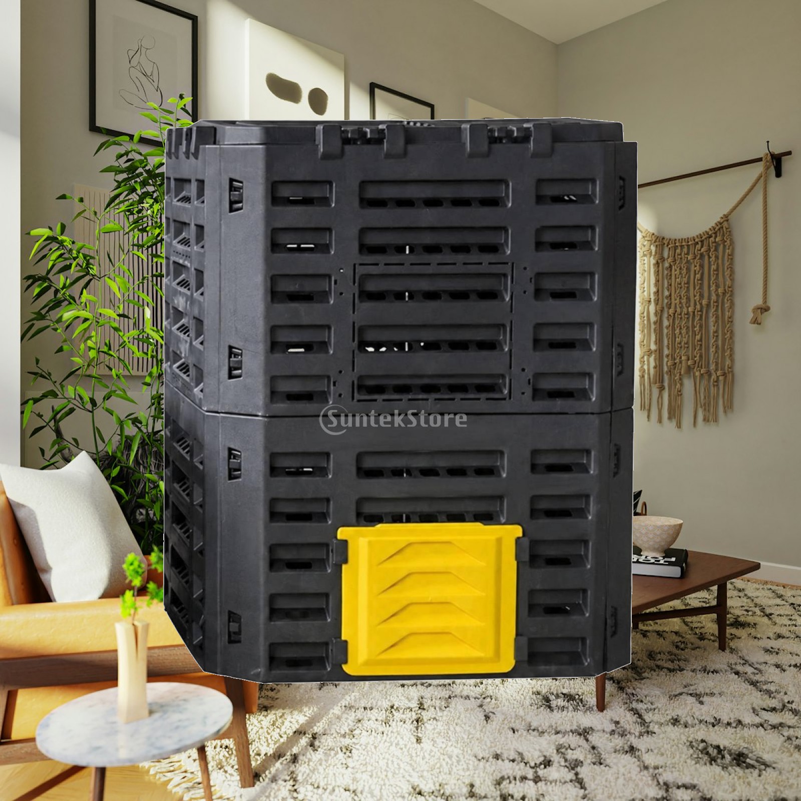 屋外用コンポスト容器。蓋が開閉しやすいスナップ式で、堆肥が完 - Compost Bin のレビューと価格