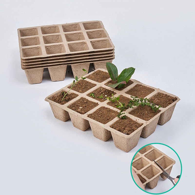生分解性ガーデニングサイイングトレイ、植木鉢、種子プランター - Seed Starter Tray のレビューと価格