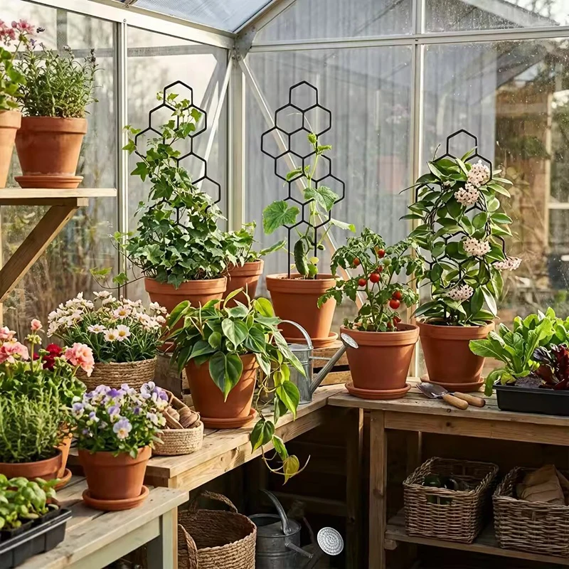 2/4個入り ハニカムデザイン 植物トレリス プラスチック製 - Indoor Herb Garden のレビューと価格