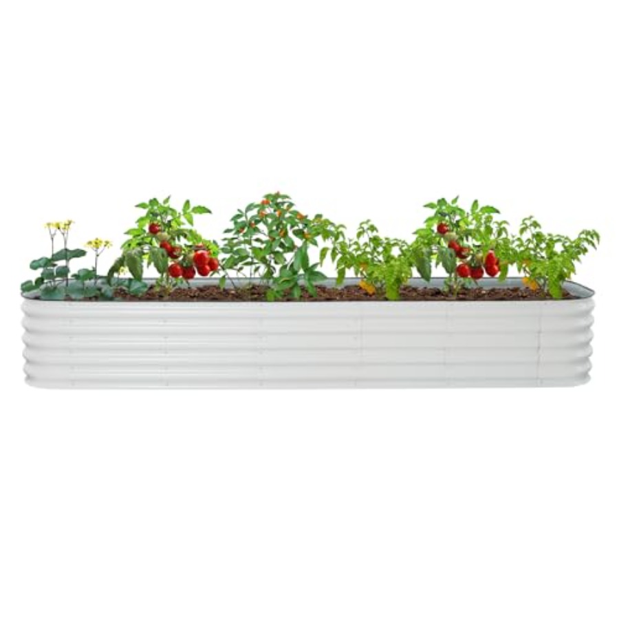 野菜、花、ハーブ用の高床式プランターキット。素材はスチール製 - Raised Garden Bed のレビューと価格