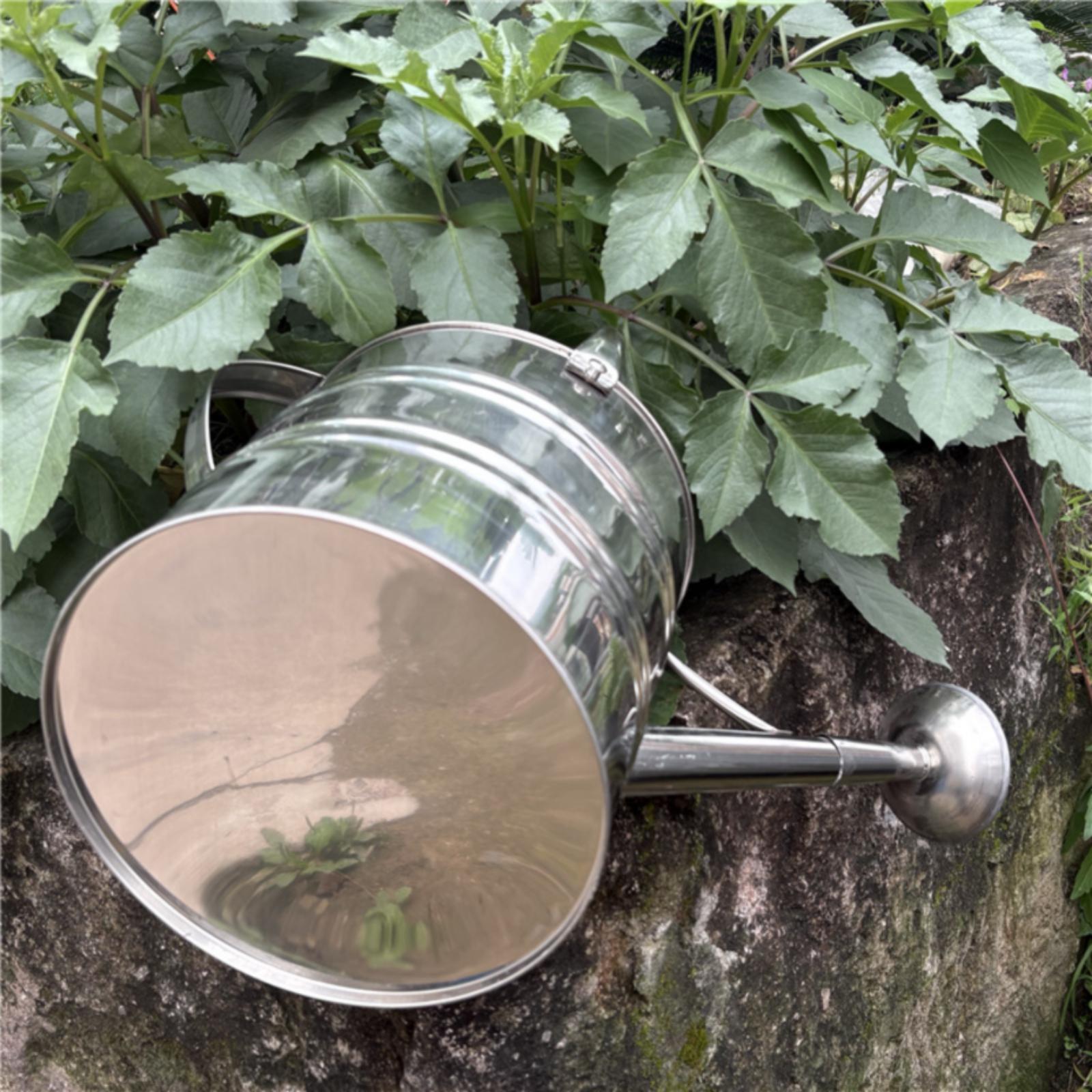 庭の花の水やり缶 ステンレス製 丈夫な植物用じょうろ 長い注 - Watering Can のレビューと価格