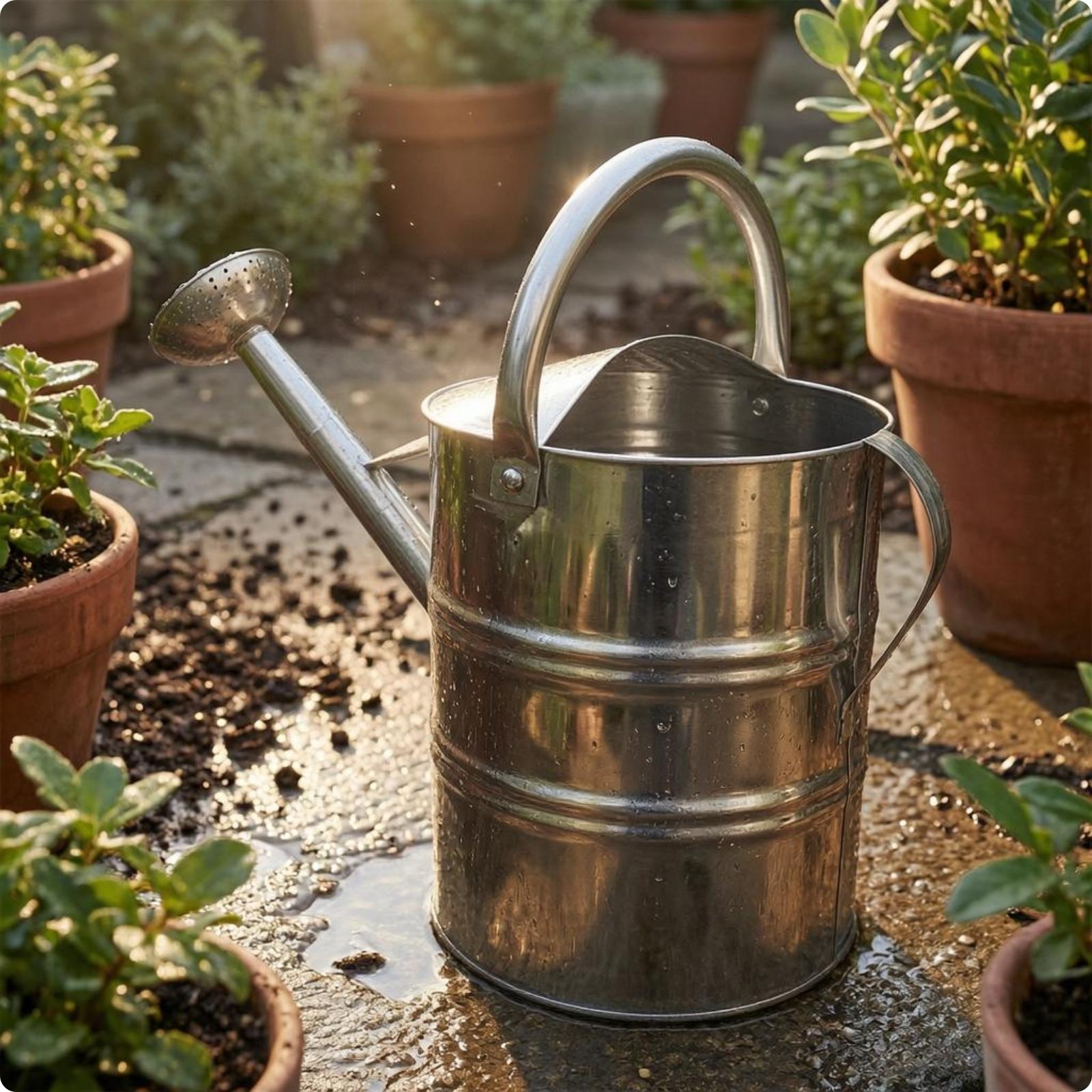 庭の花の水やり缶 ステンレス製 丈夫な植物用じょうろ 長い注 - Watering Can のレビューと価格