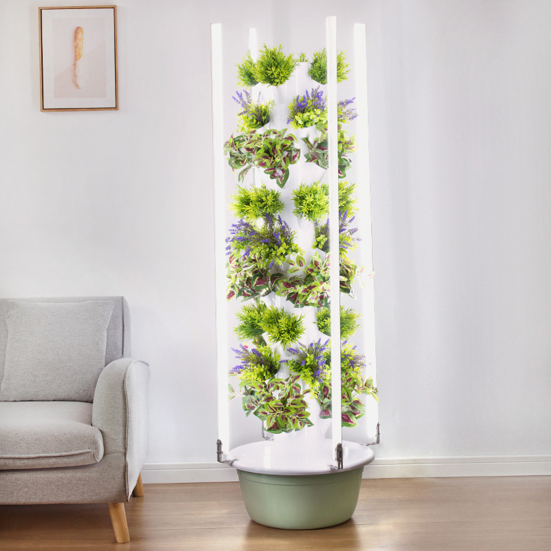 LED育成ライト付きスペースツリー垂直水耕タワーインテリジェ - Vertical Planter のレビューと価格